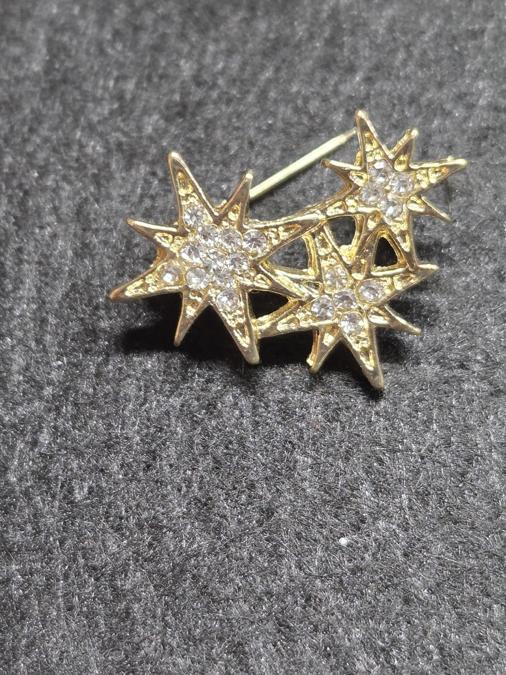 **Gold Starburst Crystal Stud Earrings - Women Jewelry**